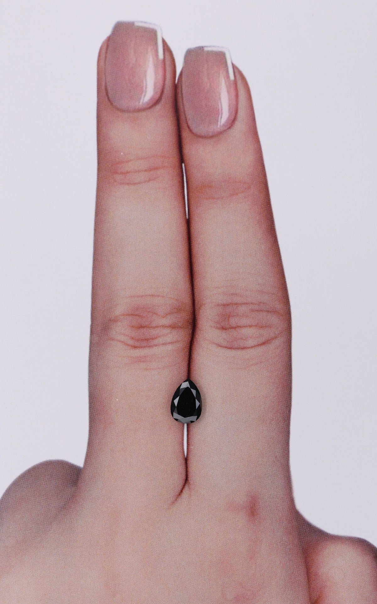 Pear Fancy Black Natural Diamond 0.68ct VVS2 loose diamond