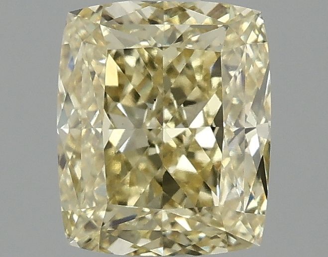 Cushion Fancy Vivid Yellow Lab-grown Diamond 2ct VS1 loose diamond
