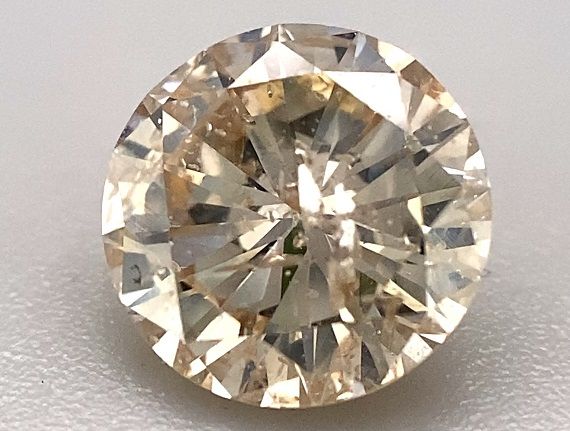 Round Champagne Natural Diamond 1.5ct I1 loose diamond