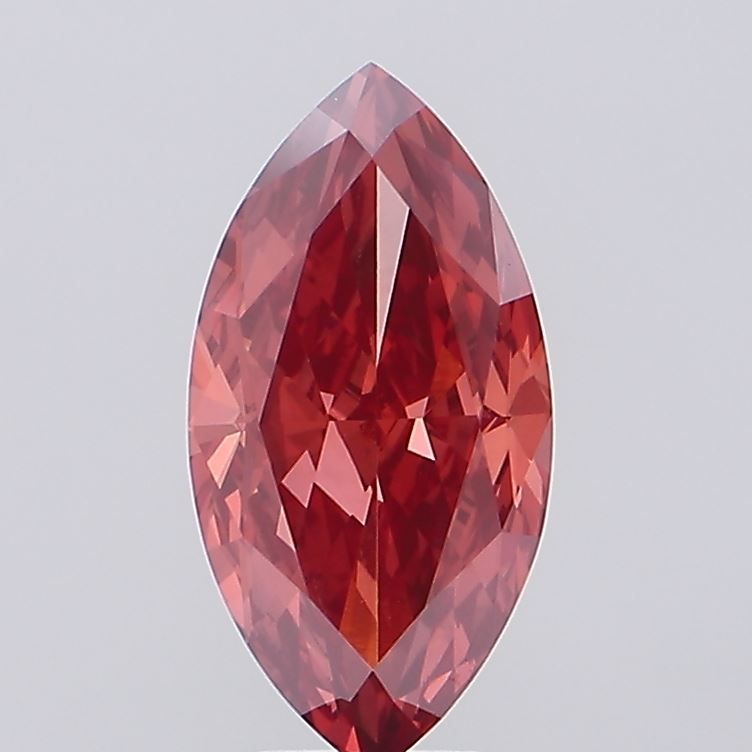 Marquise Fancy Vivid Pinkish Orange Lab-grown Diamond 5.03ct VS1 loose diamond