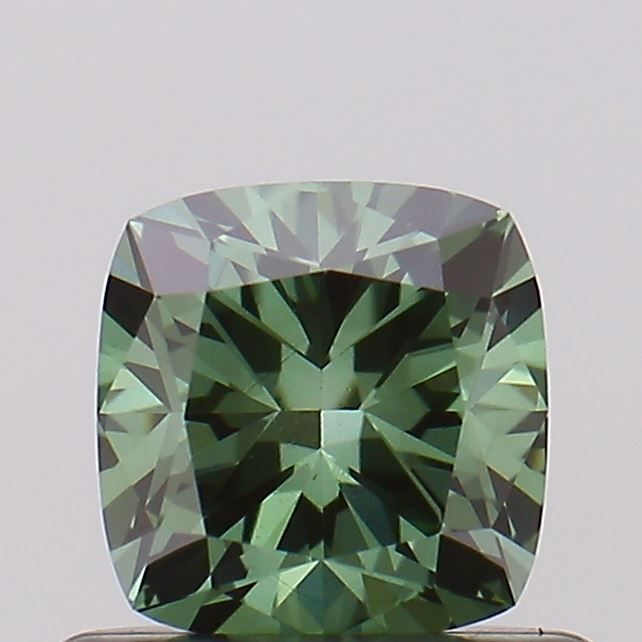 Cushion Fancy Vivid Green Lab-grown Diamond 0.56ct VS1 loose diamond