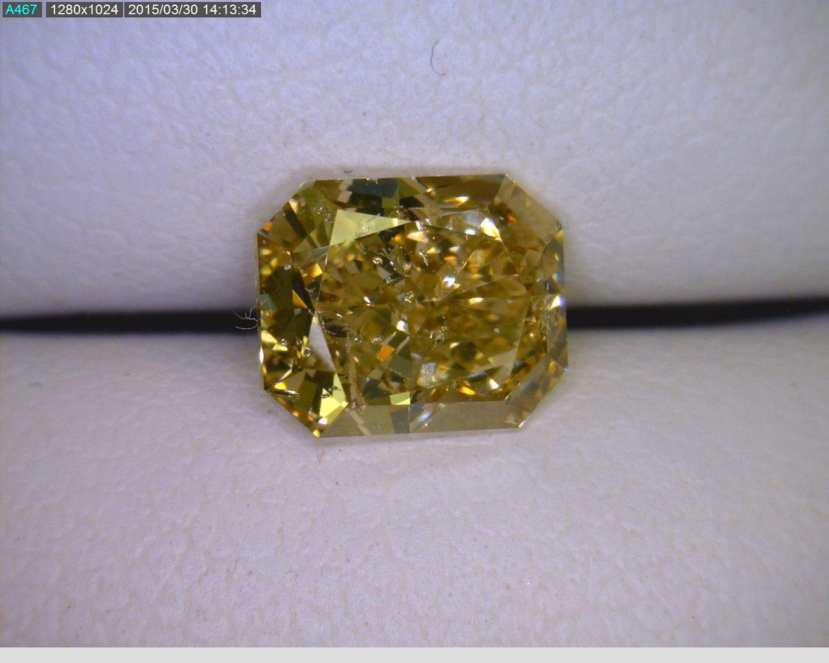 Radiant Champagne Natural Diamond 1.18ct I1 loose diamond