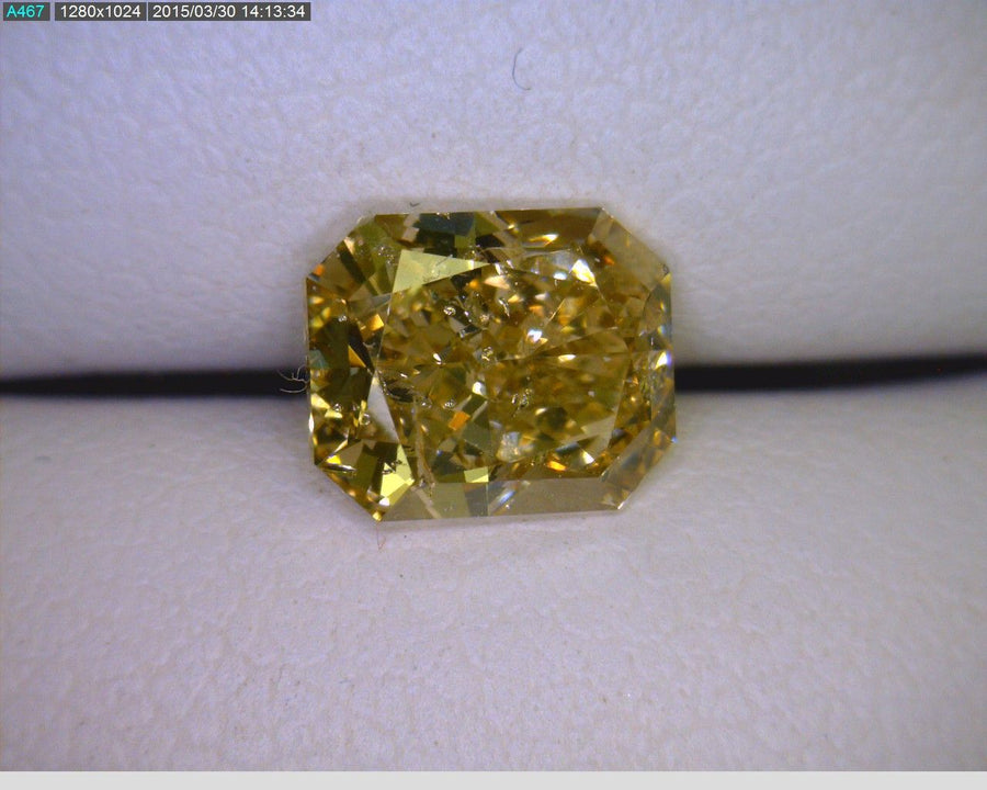 Radiant Champagne Natural Diamond 1.18ct I1 loose diamond