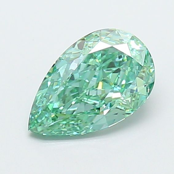 Pear Fancy Vivid Green Lab-grown Diamond 1.08ct VS1 loose diamond