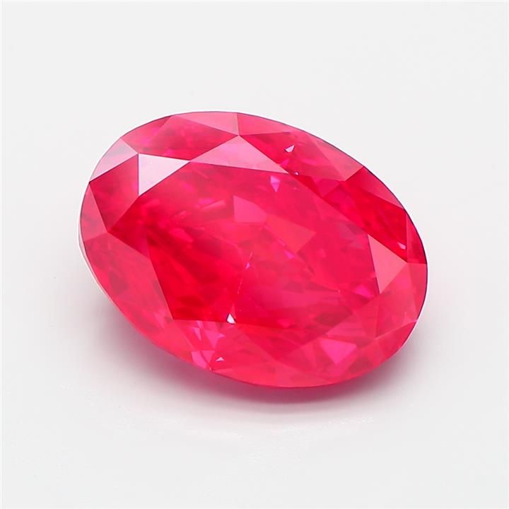 Oval Fancy Vivid Red Lab-grown Diamond 4.12ct VS2 loose diamond
