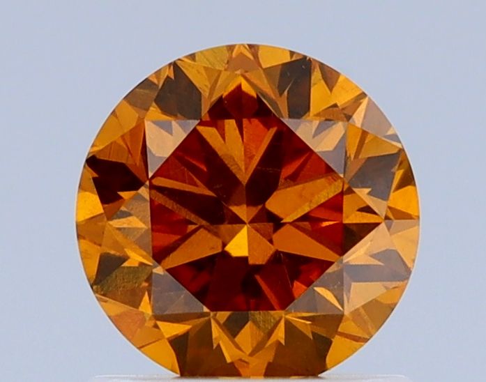 Round Fancy Deep Brownish Orange Natural Diamond 1.01ct VS1 loose diamond