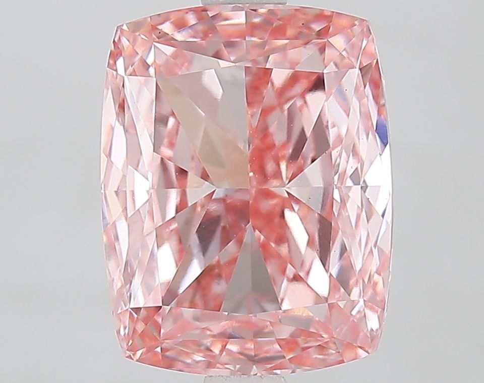 Cushion Fancy Vivid Pink Lab-grown Diamond 3.52ct VS1 loose diamond