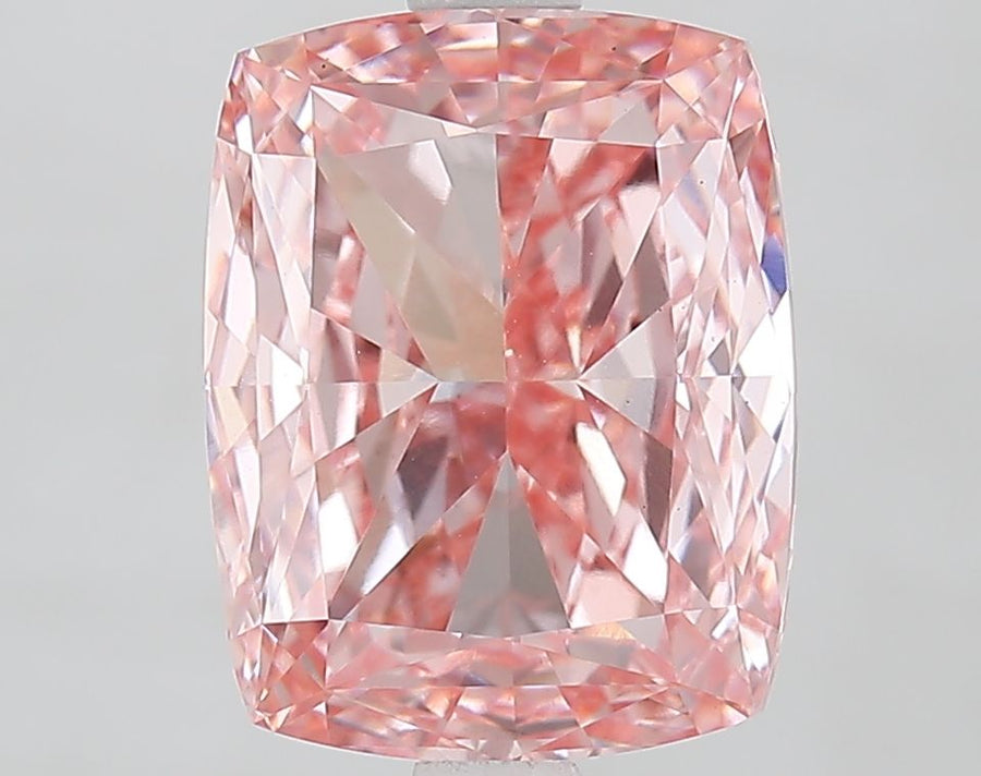 Cushion Fancy Vivid Pink Lab-grown Diamond 3.52ct VS1 loose diamond