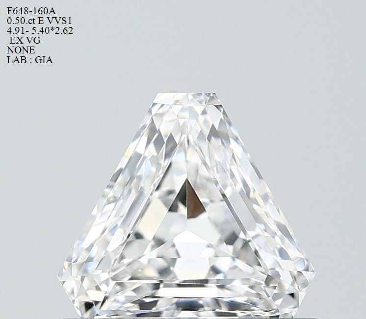 Triangular Natural Diamond 0.50ct E VVS1