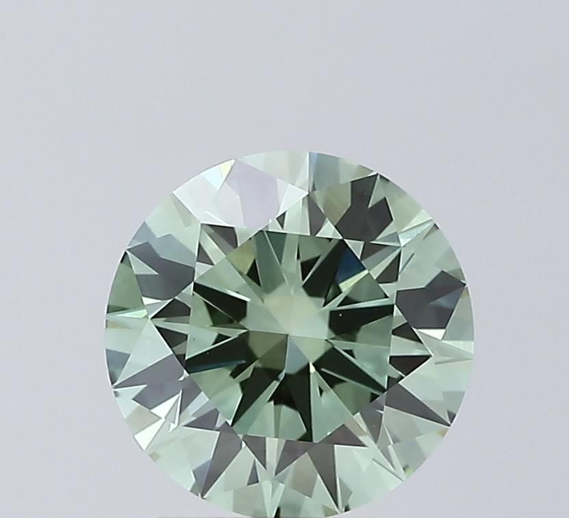 Round Fancy Vivid Green Lab-grown Diamond 2.01ct VS1 loose diamond