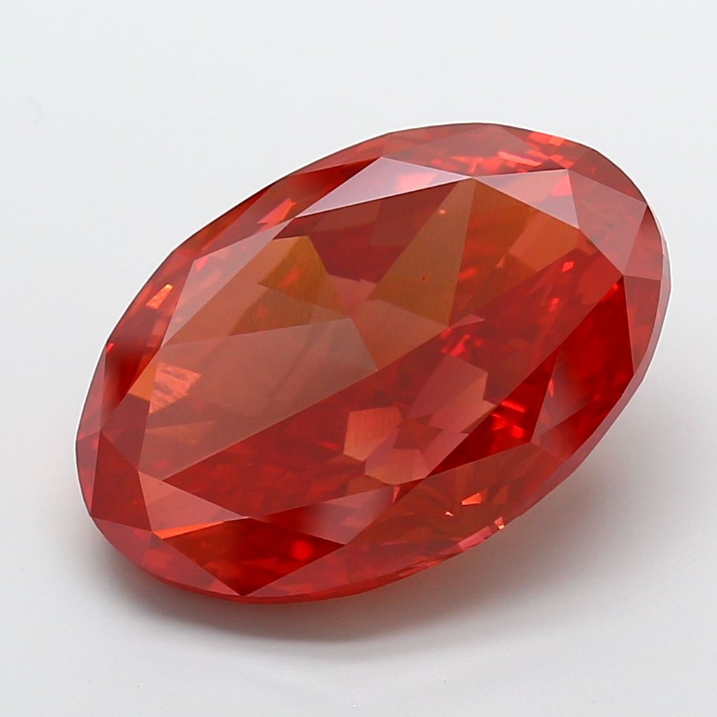 Oval Fancy Vivid Red Lab-grown Diamond 22.14ct VS1 loose diamond