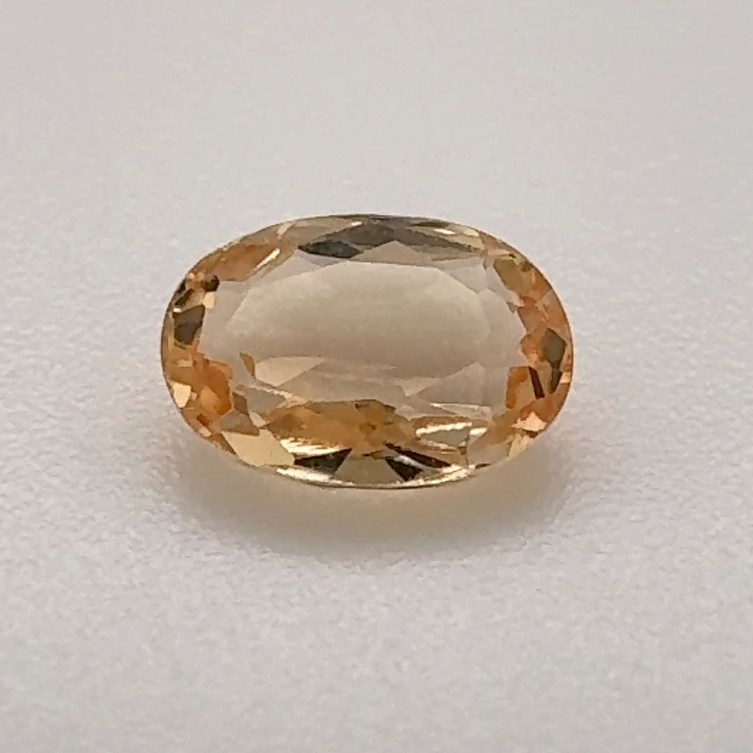 Oval Orange Topaz 0.72ct loose gemstone