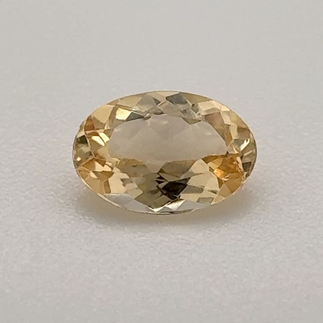 Oval Yellow Topaz 0.675ct loose gemstone