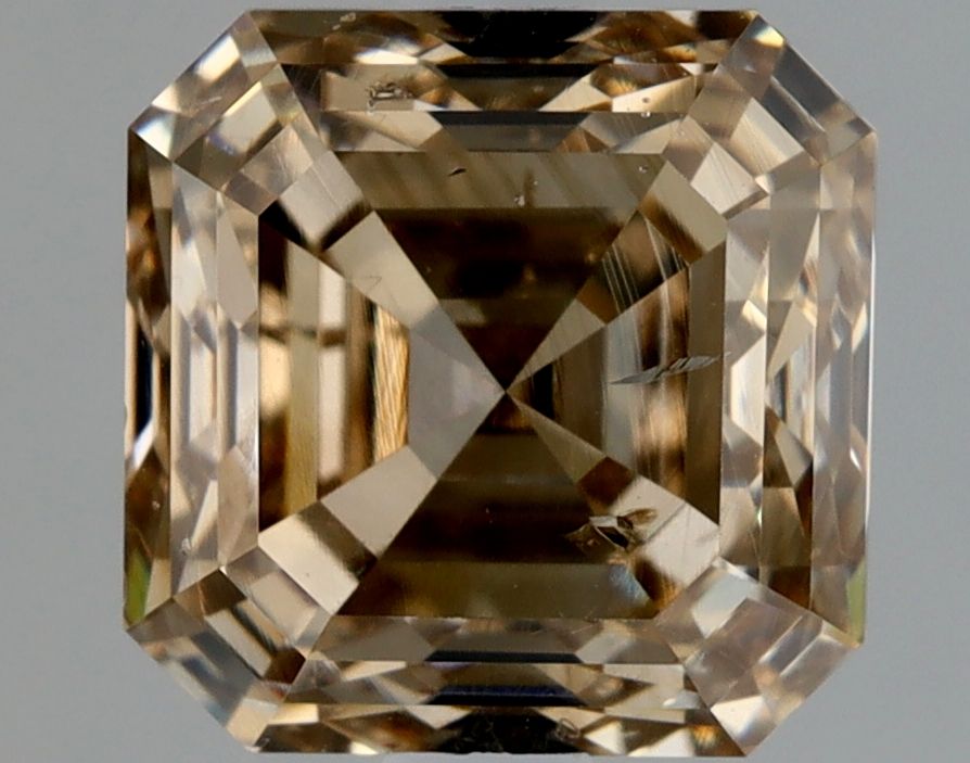 Asscher Fancy Light Brown Natural Diamond 2.01ct SI2 loose diamond