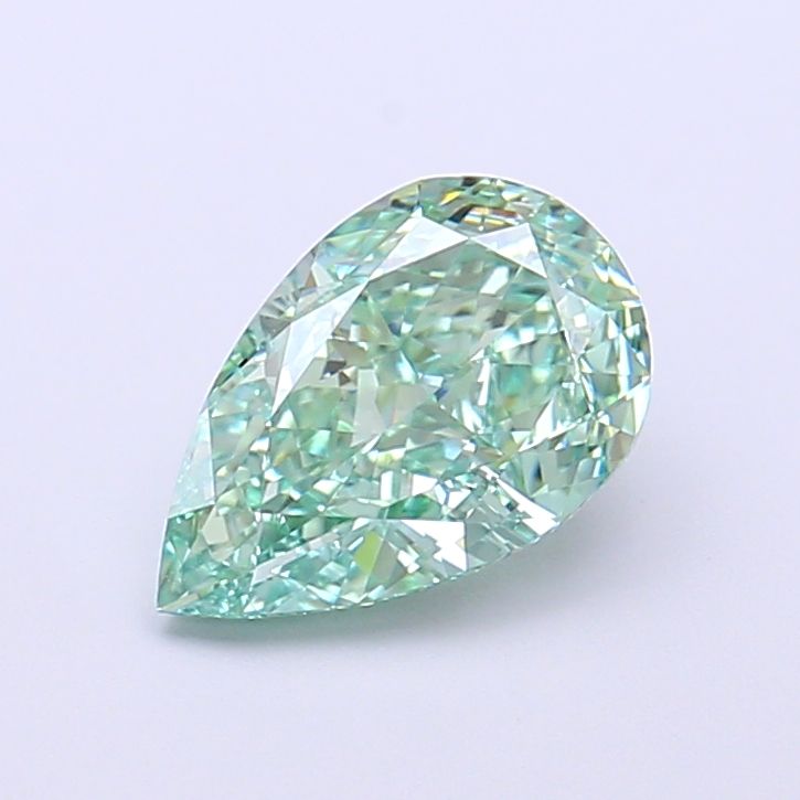 Pear Fancy Vivid Green Lab-grown Diamond 1.58ct VVS1 loose diamond