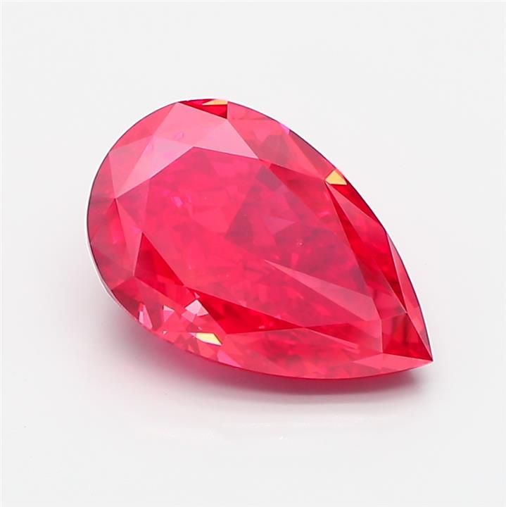 Pear Fancy Vivid Red Lab-grown Diamond 3.03ct VS1 loose diamond