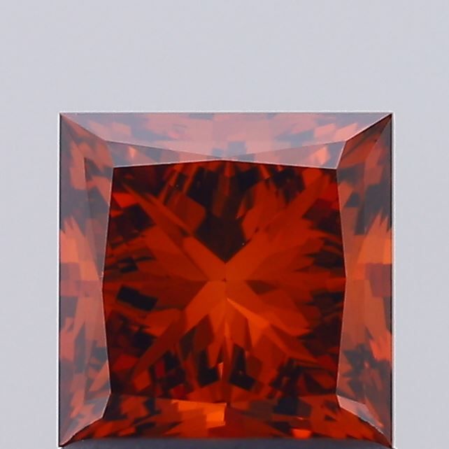 Princess Fancy Vivid Brownish Orange Lab-grown Diamond 1.07ct VVS2 loose diamond
