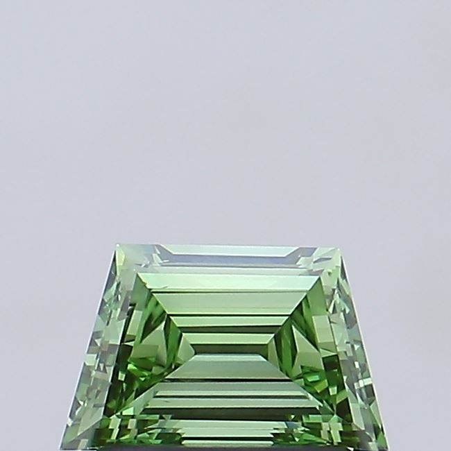 Trapezoid Fancy Vivid Green Lab-grown Diamond 0.79ct VS1 loose diamond
