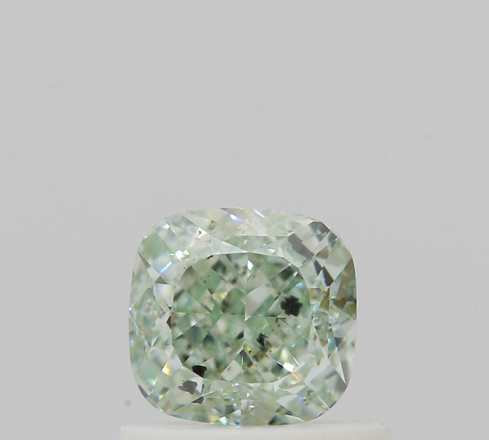 Cushion Fancy Green Natural Diamond 0.72ct SI2 loose diamond