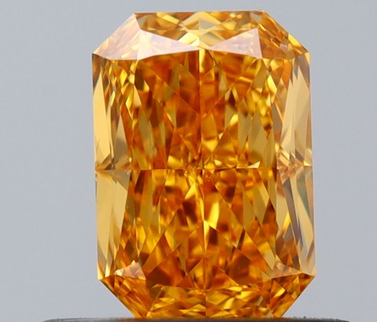 Radiant Fancy Intense Orange Natural Diamond 0.5ct VS2 loose diamond