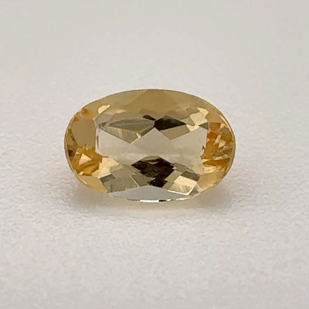 Oval Yellow Topaz 0.615ct loose gemstone