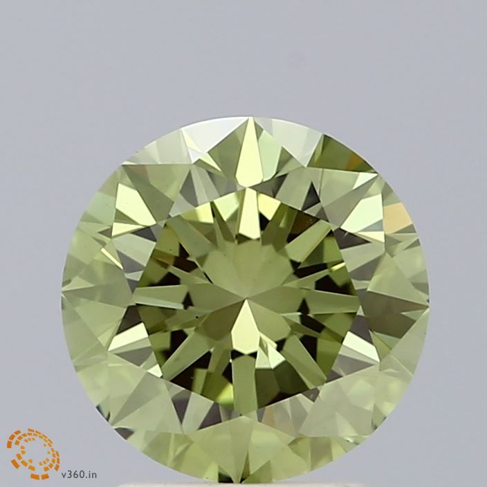 Round Fancy Vivid Green Lab-grown Diamond 2.52ct VS1 loose diamond