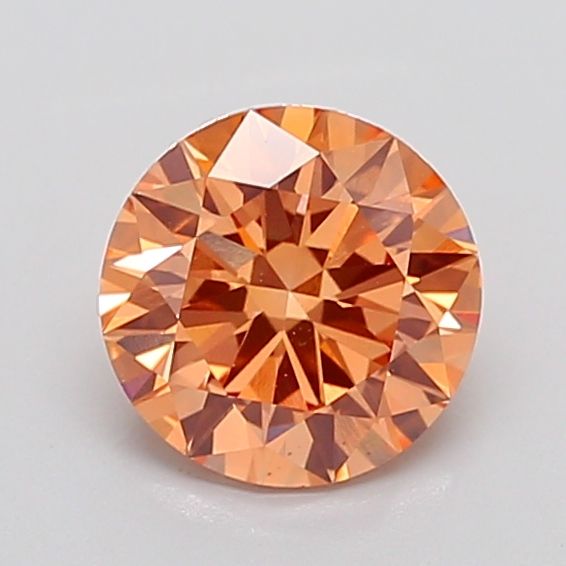 Round Fancy Intense Yellow Orange Lab-grown Diamond 2.07ct VS1 loose diamond