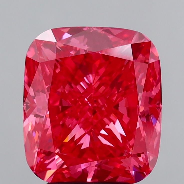 Cushion Fancy Vivid Pink Lab-grown Diamond 4.63ct VS1 loose diamond