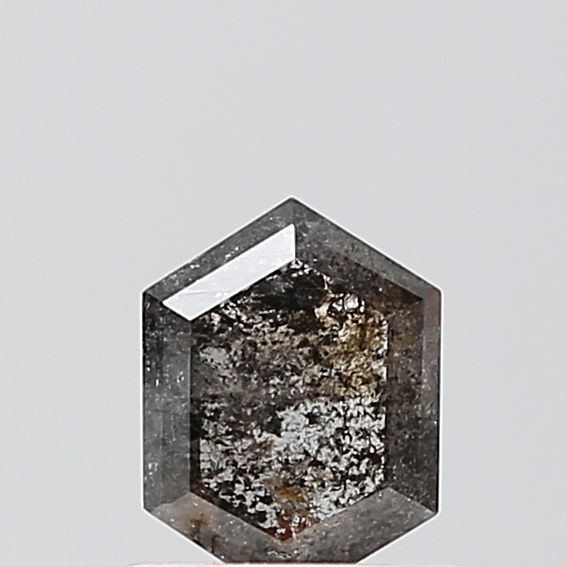 Hexagonal Salt And Pepper Natural Diamond 0.48ct VVS2 loose diamond