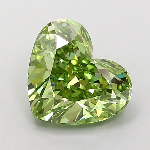 Heart Fancy Vivid Green Lab-grown Diamond 1.85ct VS1 loose diamond