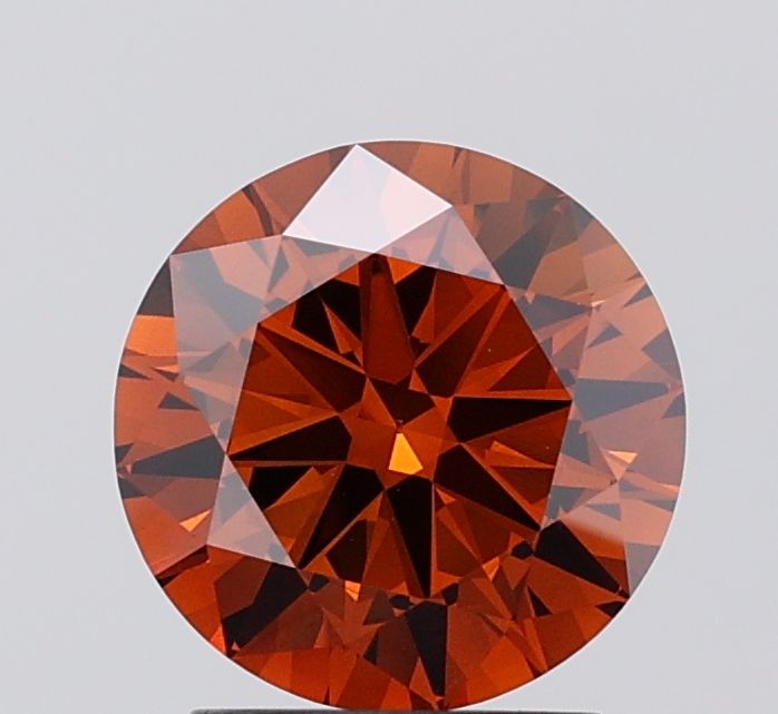 Round Fancy Deep Orange Lab-grown Diamond 2ct VS1 loose diamond