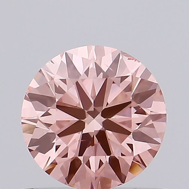 Round Fancy Vivid Pink Lab-grown Diamond 0.63ct SI1 loose diamond