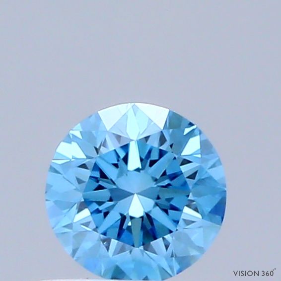 Round Fancy Vivid Blue Lab-grown Diamond 0.31ct VVS2 loose diamond