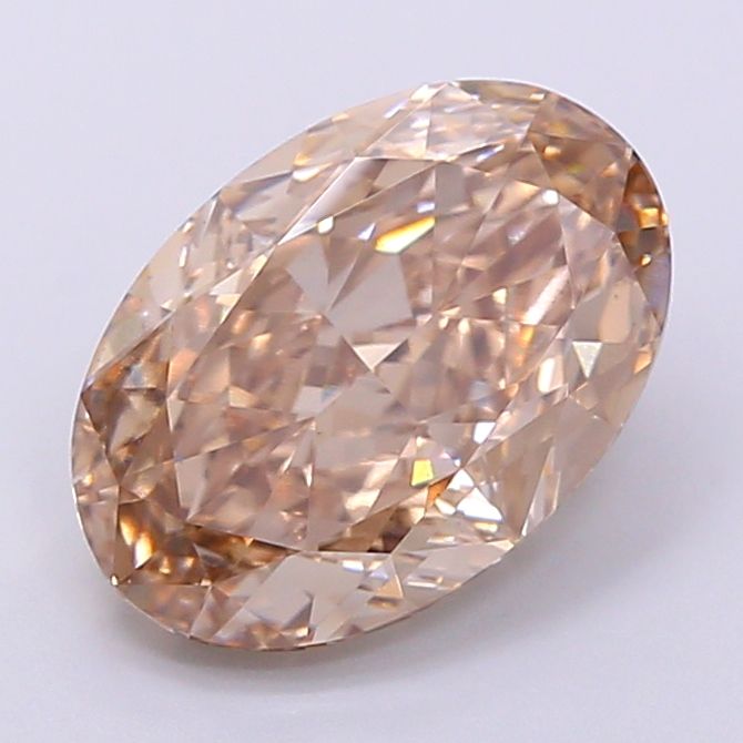 Oval Fancy Brown Lab-grown Diamond 3.02ct VVS2 loose diamond