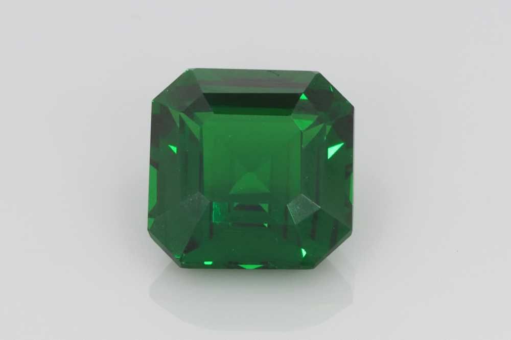 Asscher Green Garnet 3.72ct loose gemstone