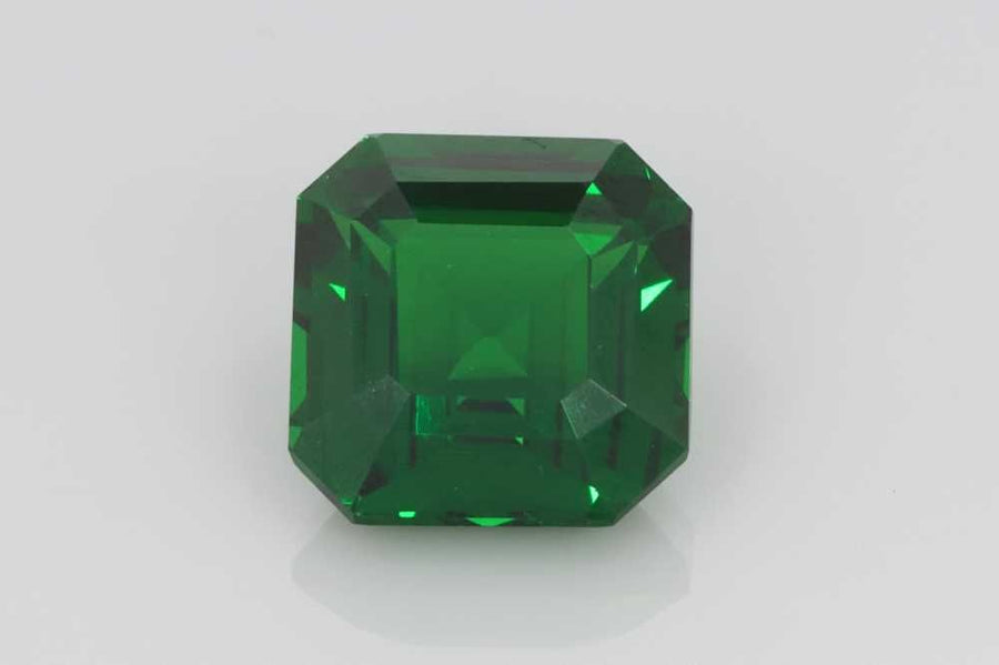 Asscher Green Garnet 3.72ct loose gemstone