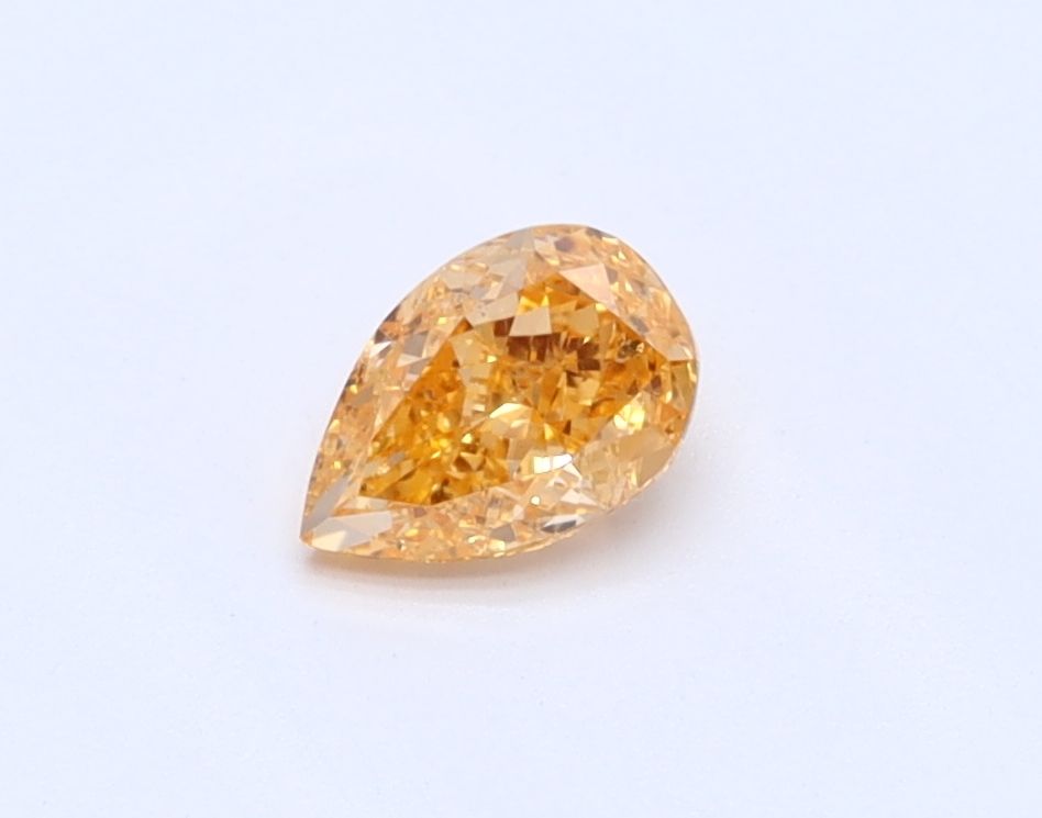 Pear Fancy Vivid Yellowish Orange Natural Diamond 0.28ct SI2 loose diamond