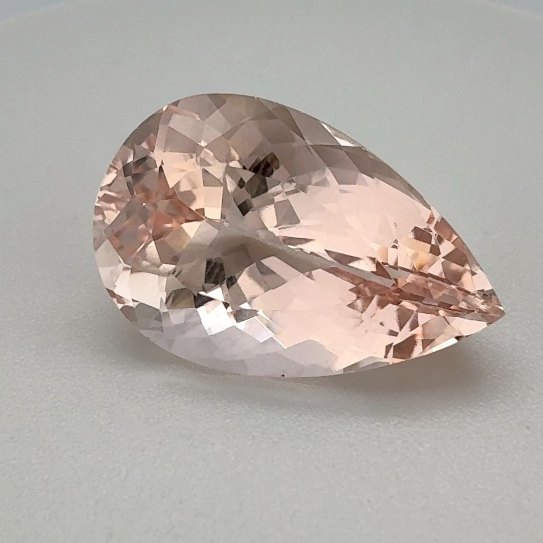 Pear Pink Morganite 12.815ct loose gemstone
