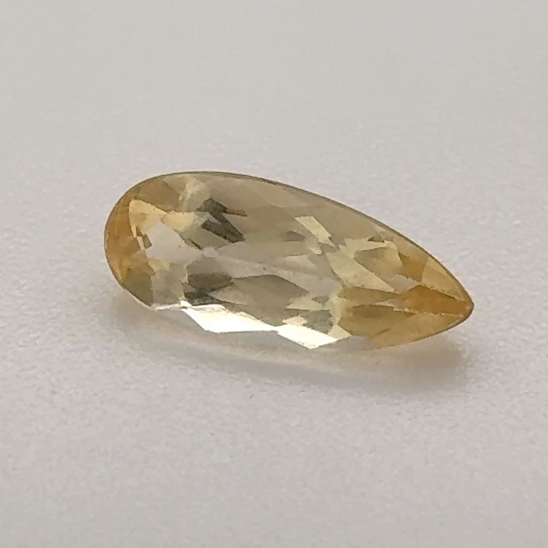 Pear Yellow Topaz 0.71ct loose gemstone