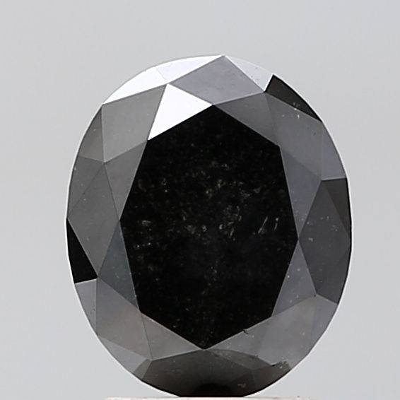 Oval Black Natural Diamond 2.69ct VVS2 loose diamond