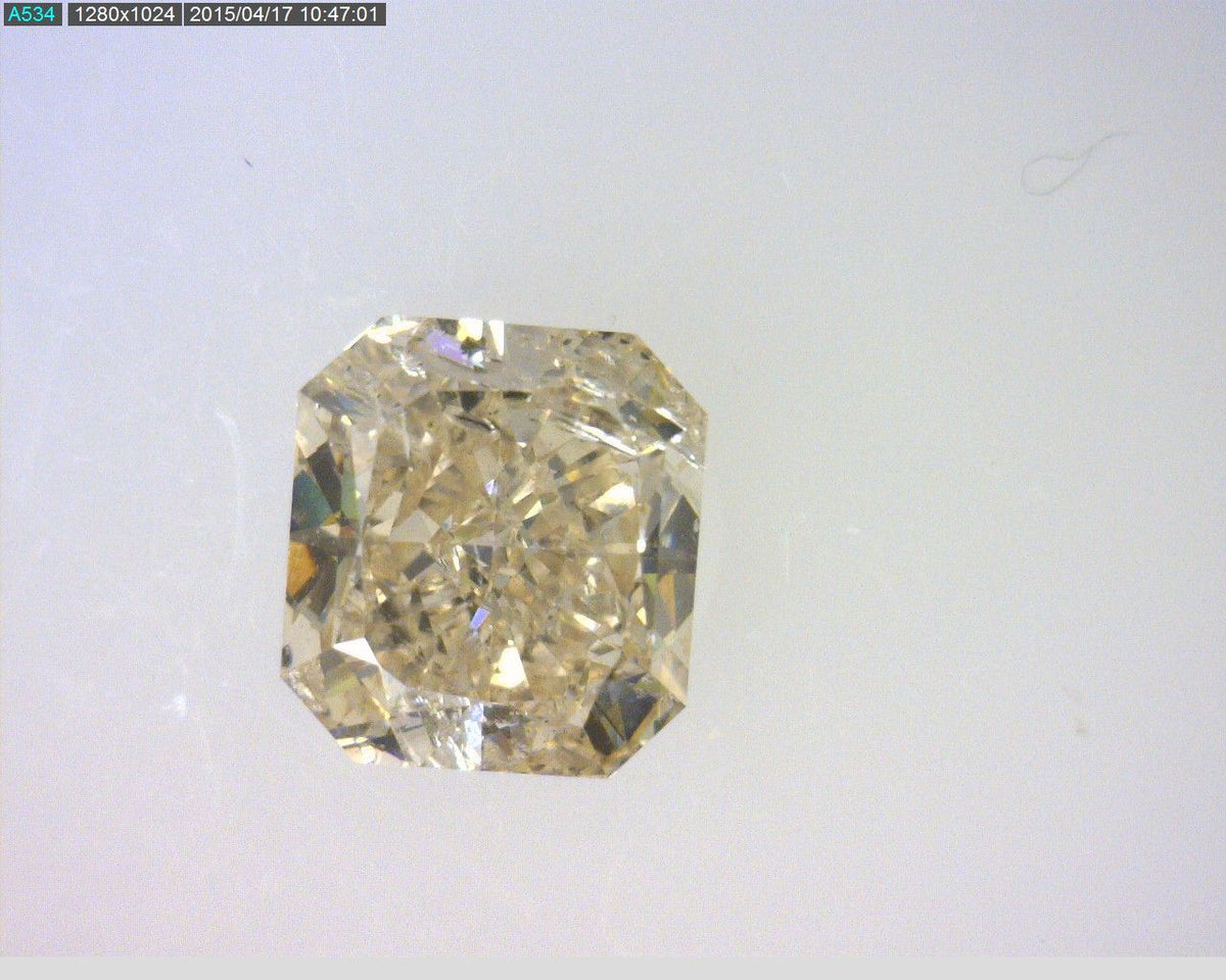 Square Radiant Champagne Natural Diamond 1.07ct I1 loose diamond