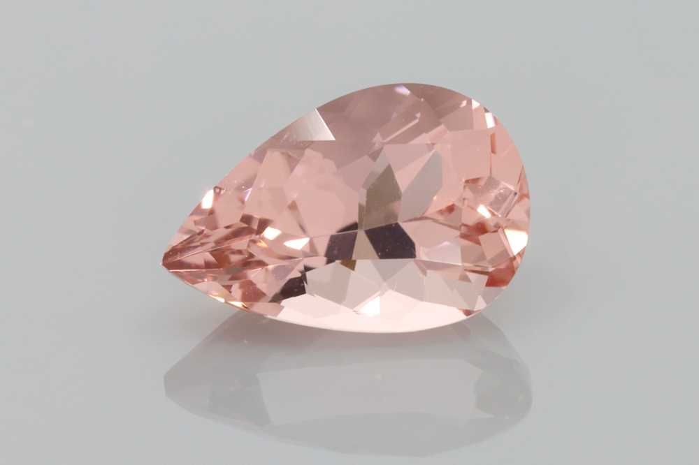 Pear Orange Morganite 3.05ct loose gemstone
