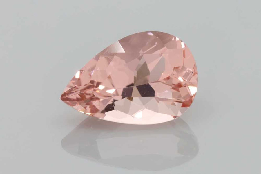 Pear Orange Morganite 3.05ct loose gemstone