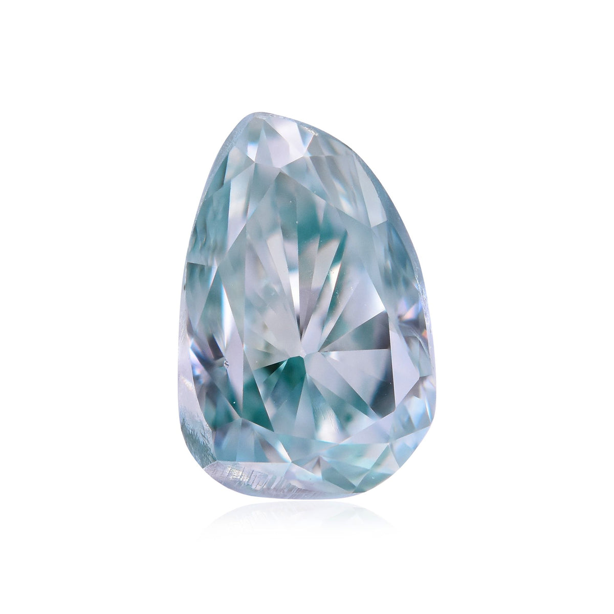 Pear Fancy Intense Blueish Green Natural Diamond 0.73ct SI2 loose diamond