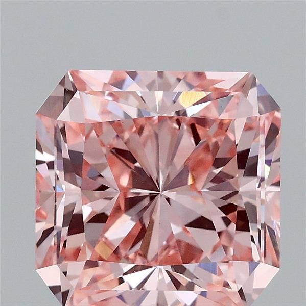 Square Radiant Fancy Vivid Pink Lab-grown Diamond 3.01ct VS1 loose diamond