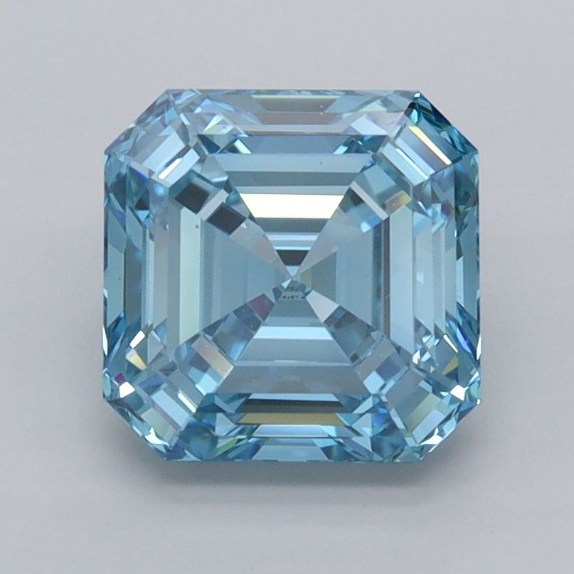 Asscher Fancy Vivid Blue Lab-grown Diamond 2.02ct VS1 loose diamond