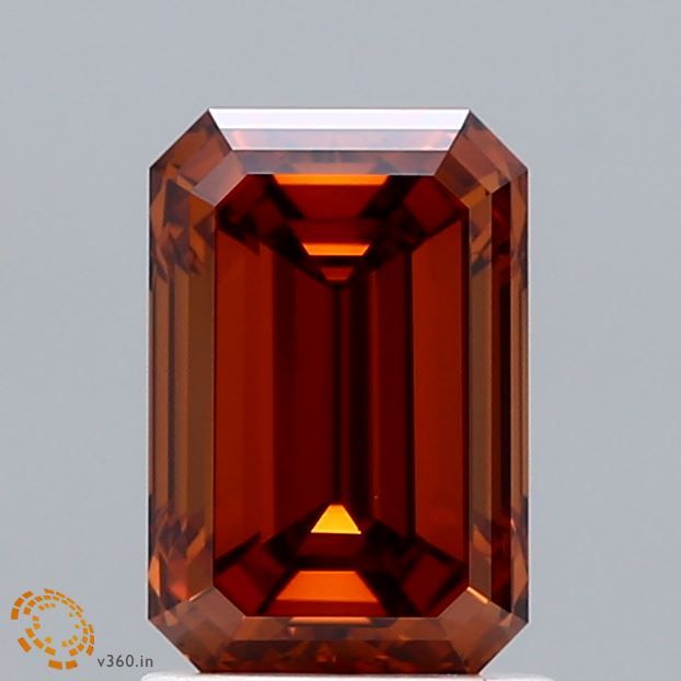 Emerald Fancy Vivid Orange Lab-grown Diamond 1.6ct VS1 loose diamond