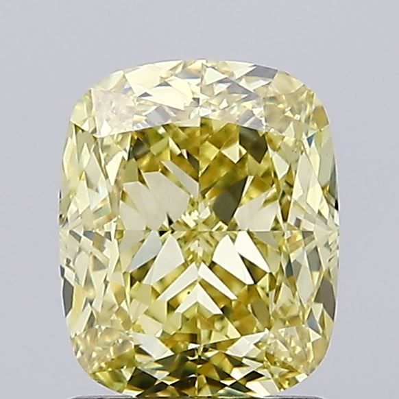 Cushion Fancy Intense Yellow Lab-grown Diamond 1.63ct VS1 loose diamond