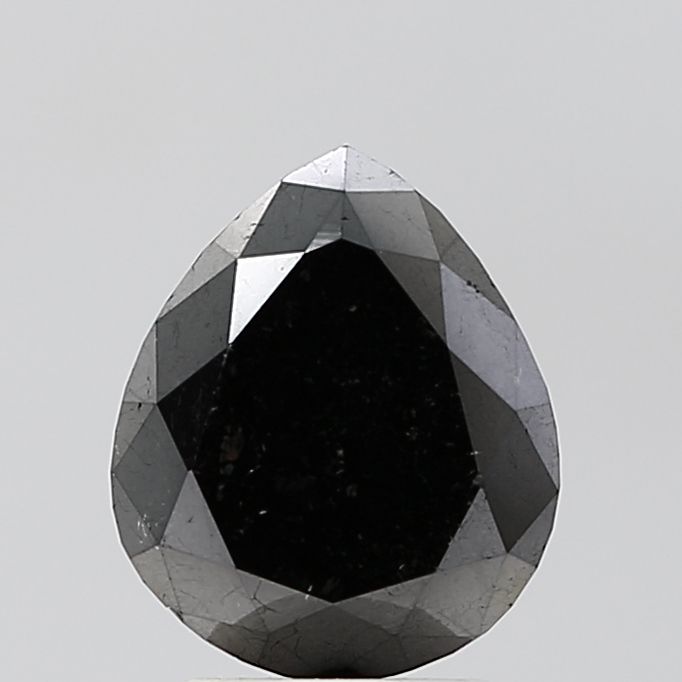 Pear Black Natural Diamond 2.95ct VVS2 loose diamond