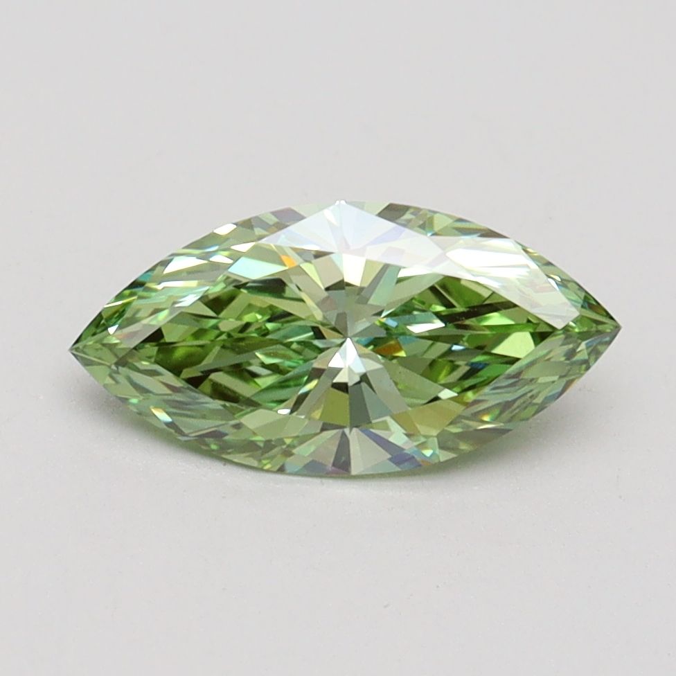 Marquise Fancy Vivid Green Lab-grown Diamond 1.05ct VS1 loose diamond
